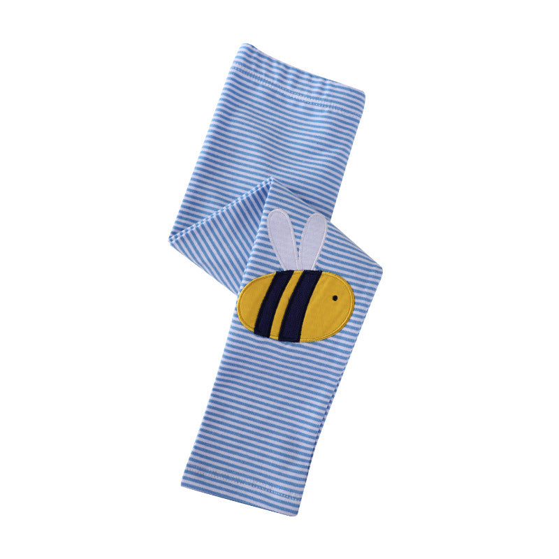 Mädchen Leggings mit buntem Bienen- und Sonnenmotiv