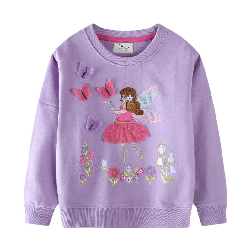 Mädchen Sweatshirt mit verzaubertem Feen- und Schmetterlingsdesign