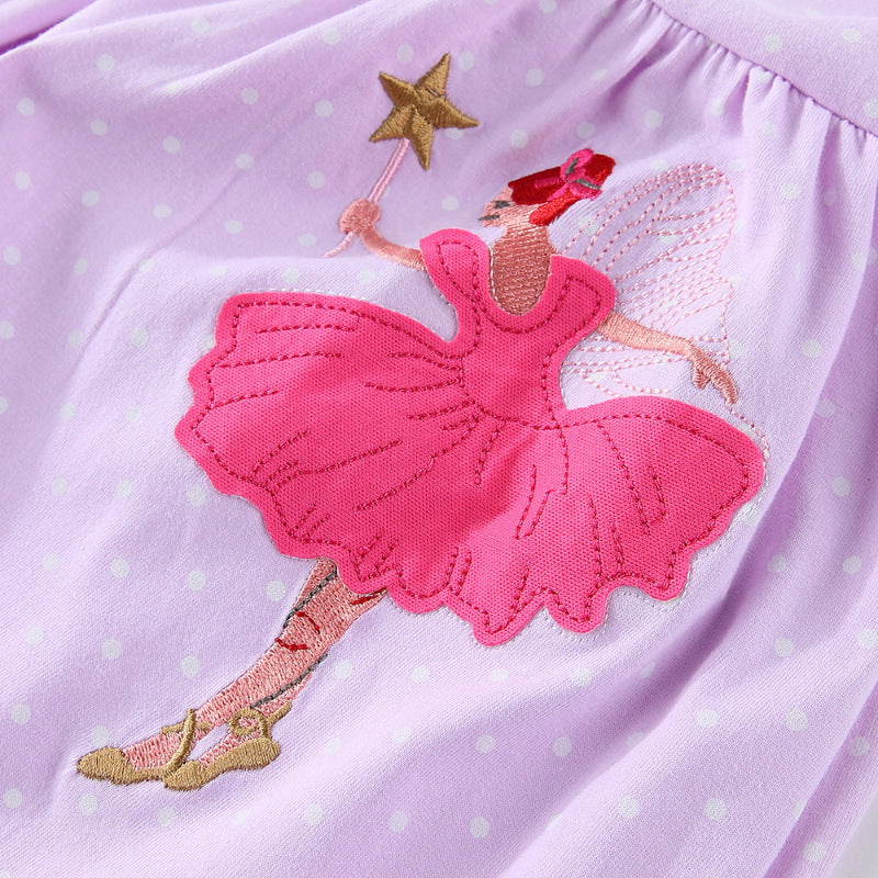 Mädchen Ballettkleid mit zauberhaftem Stickdesign