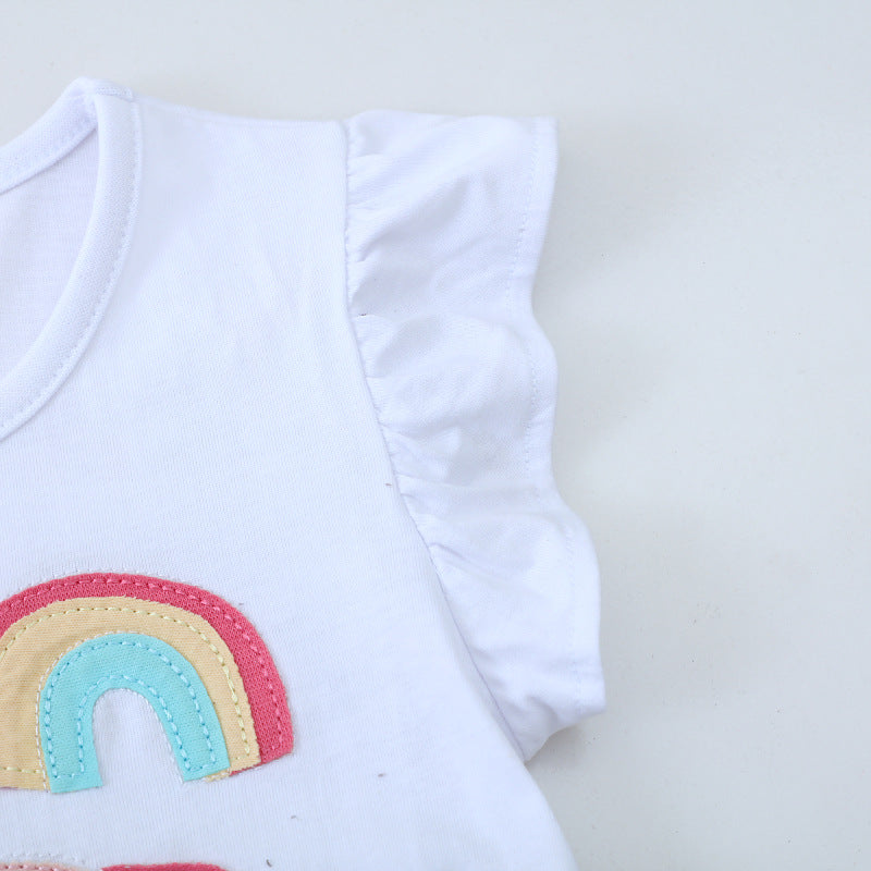 Mädchen Baumwollkleid mit zauberhaftem Einhorn-Motiv