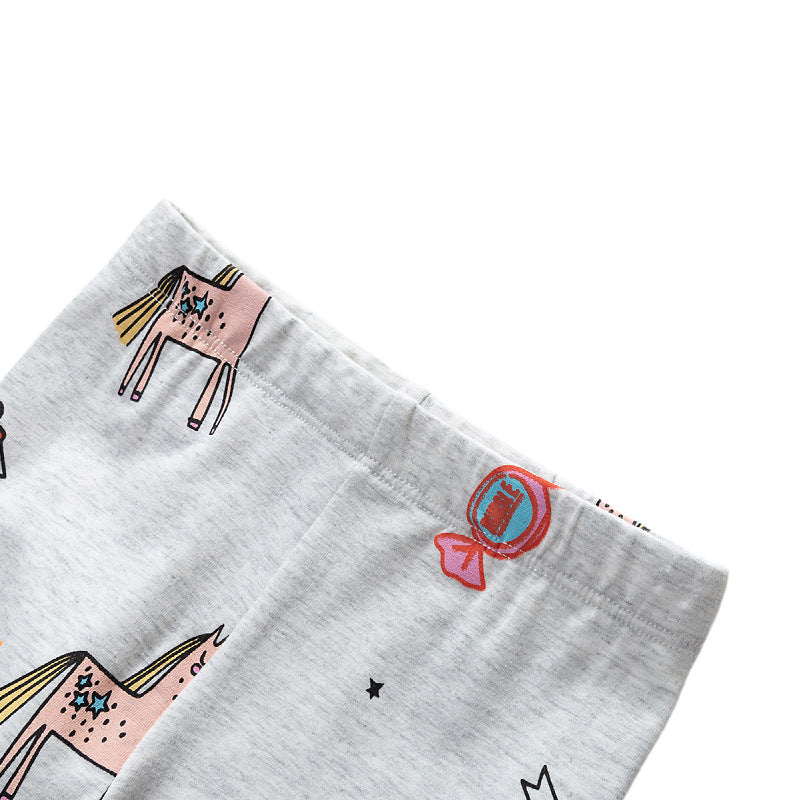 Mädchen Leggings mit zauberhaften Regenbogen- und Einhorn-Motiven