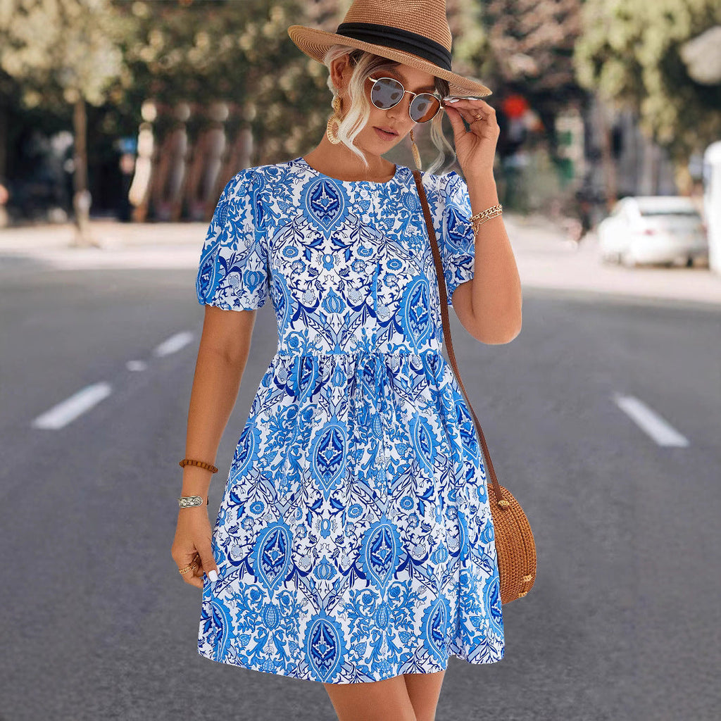 Damen A-Linien Kleid mit floralem Muster und lässigem Schnitt Selmira