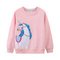 Mädchen Sweatshirt mit niedlicher Einhorn-Applikation