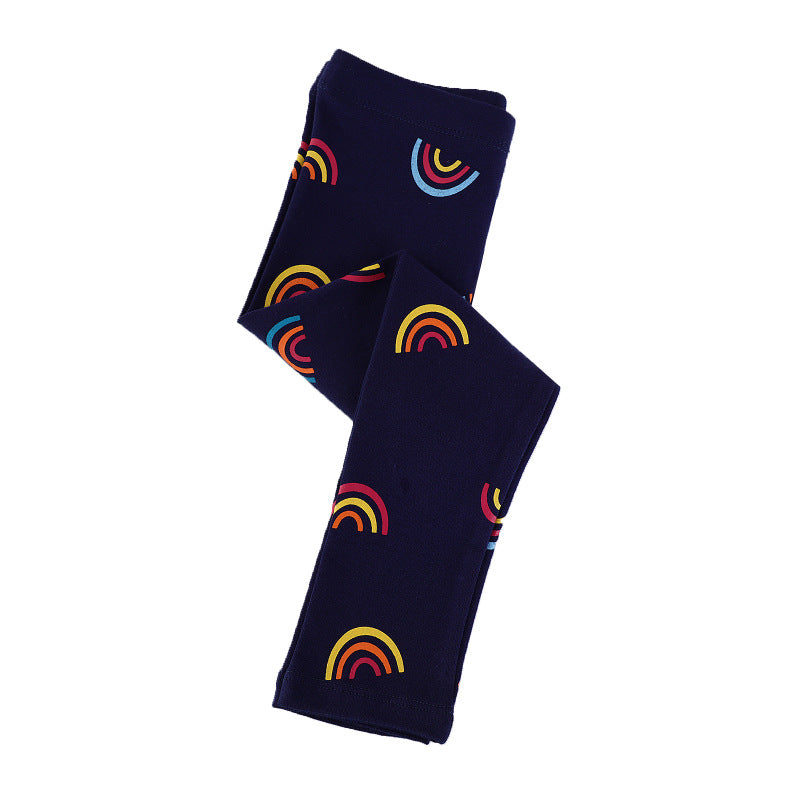Mädchen Leggings mit buntem Regenbogenmotiv