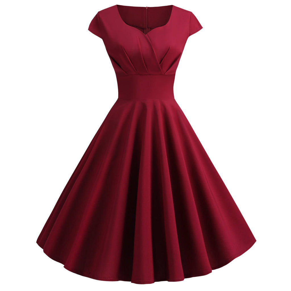 Damen A-Linien Kleid mit elegantem Taillenschnitt und schwingendem Saum Selmira