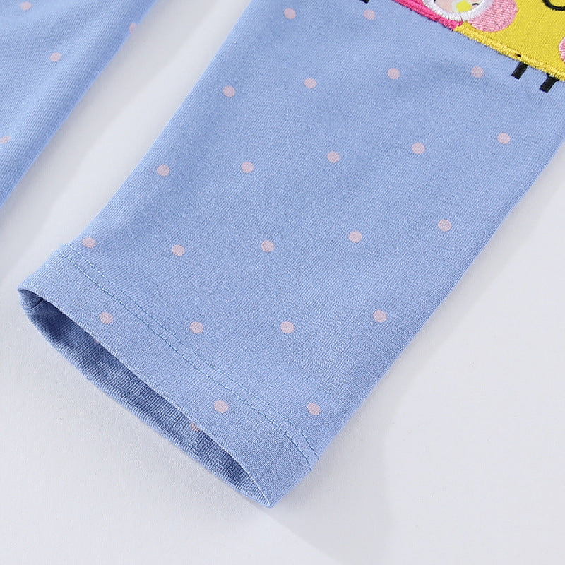 Mädchen Leggings mit fröhlichem Schneckenmotiv