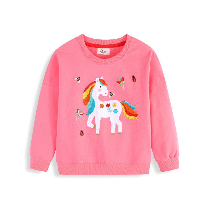 Mädchen Sweatshirt mit verspieltem Einhorn-Design