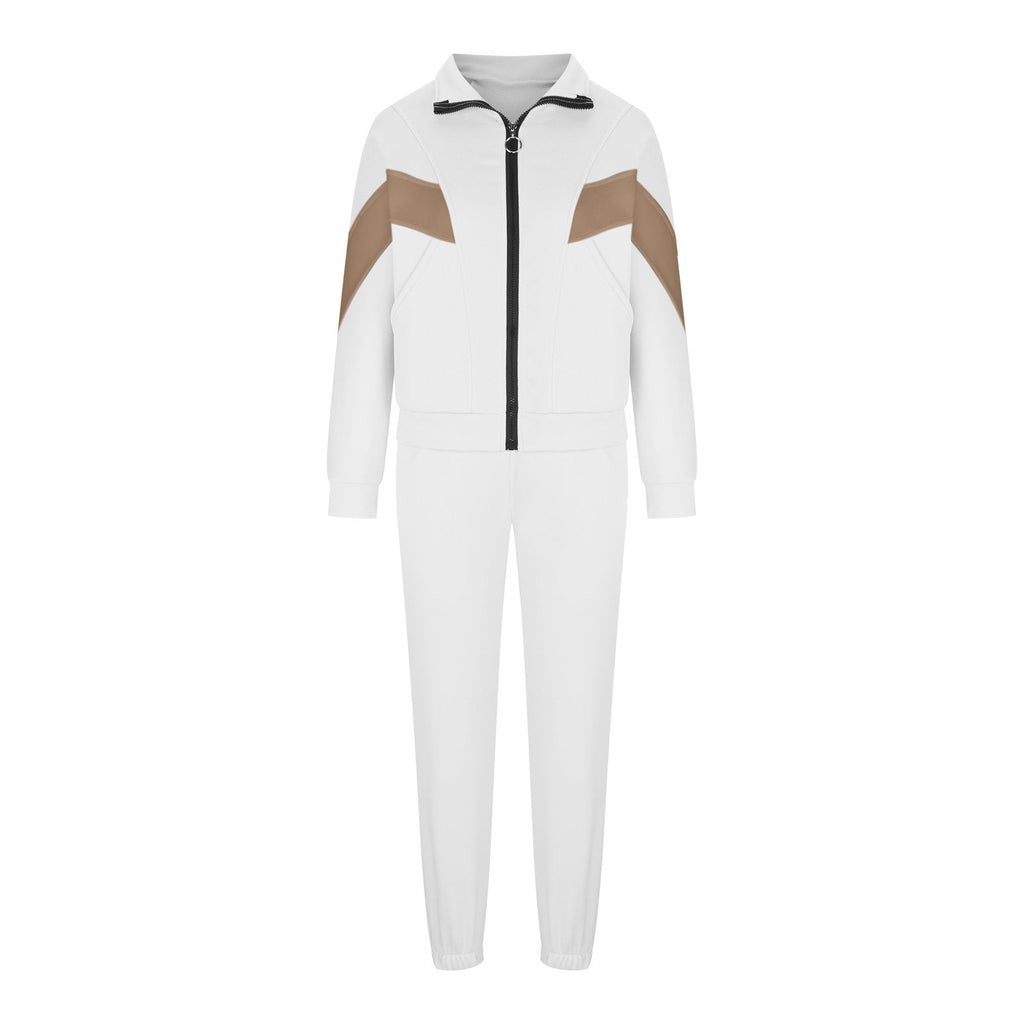 Damen nan athletisches Trainingsset mit Ring-Zipper, eingesetzten Taschen und kontrastierenden Arm-Panels