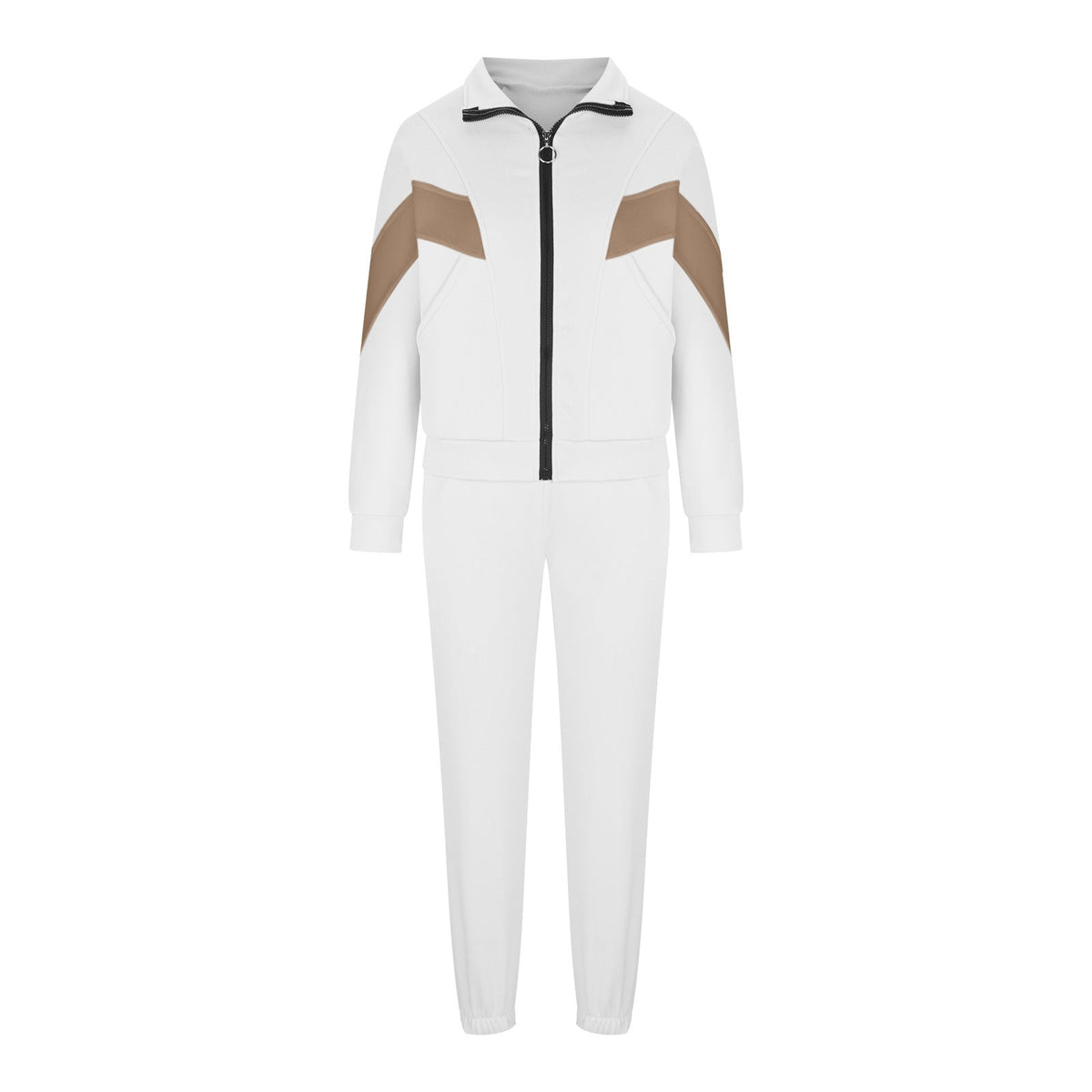 Damen nan athletisches Trainingsset mit Ring-Zipper, eingesetzten Taschen und kontrastierenden Arm-Panels