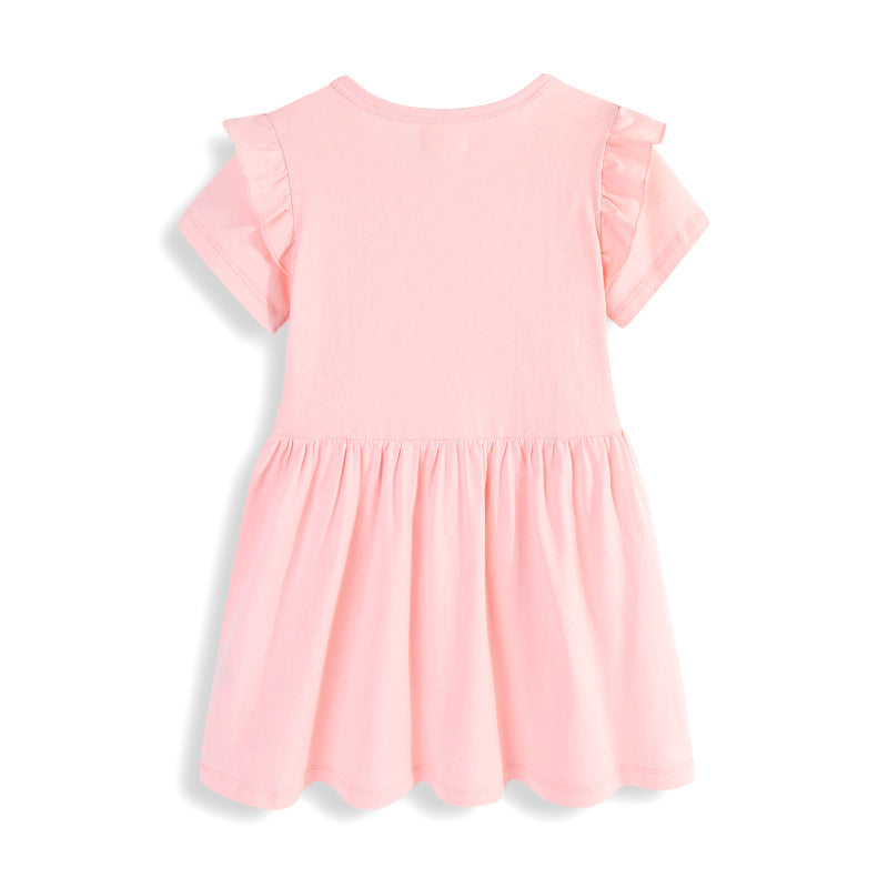Mädchen Sommerkleid mit zauberhaftem Einhorn-Motiv