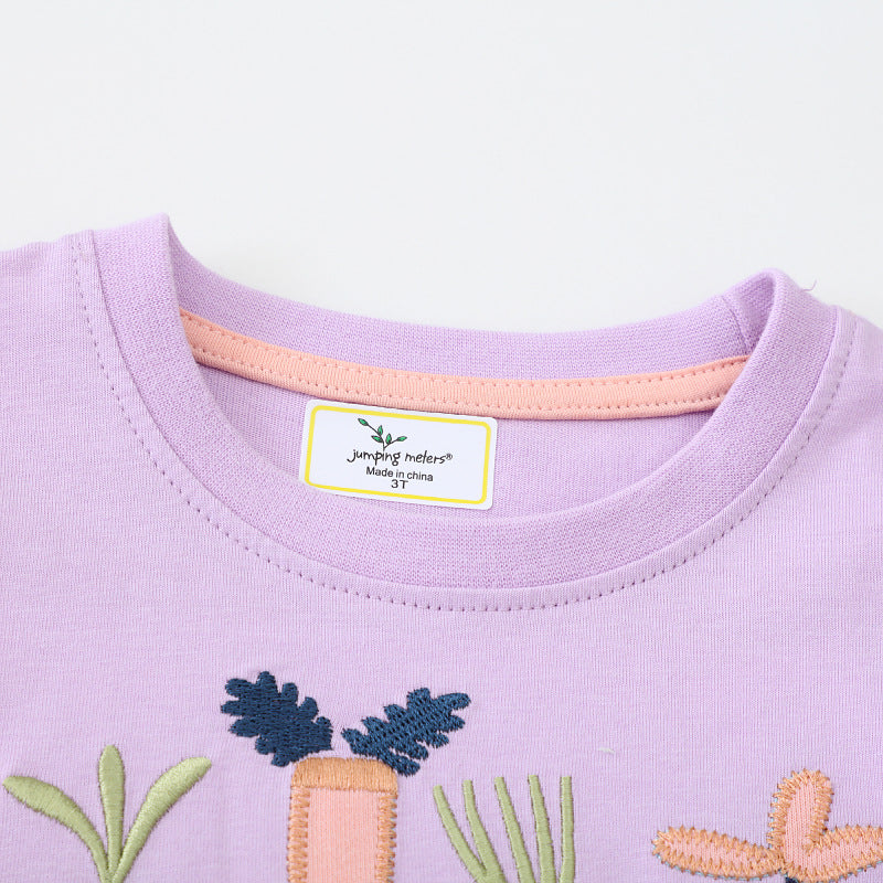 Mädchen Kleid mit floralem Stickdesign und Tüllrock