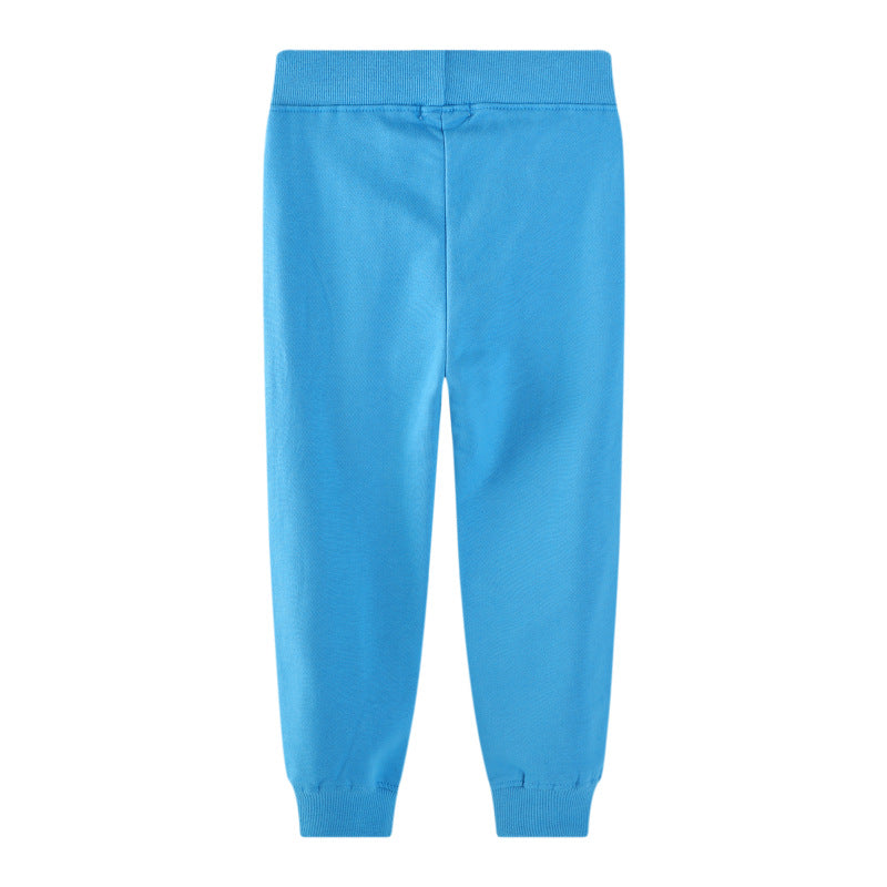 Mädchen Jogginghose mit bunten Blumen- und Schmetterlingsstickereien