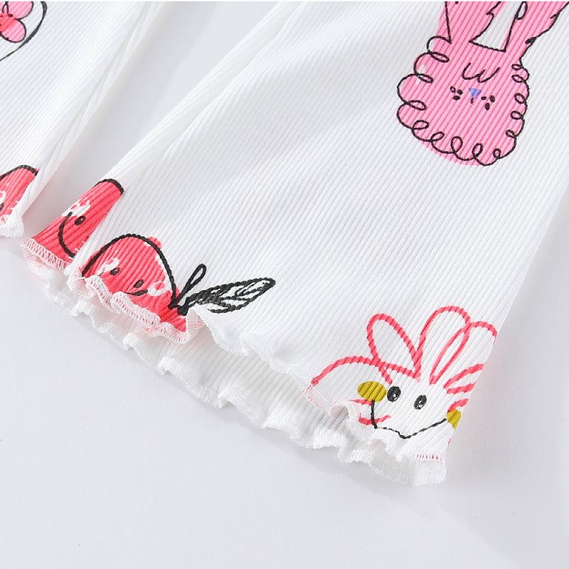 Mädchen Leggings mit buntem, verspieltem Motiv