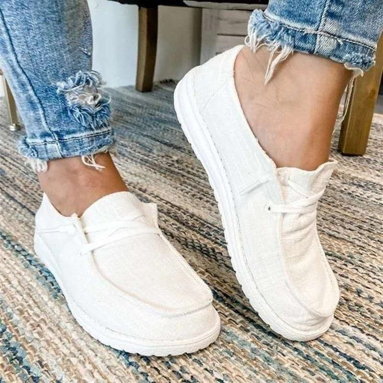Damen Freizeit-Slip-On Schuhe mit elastischen Schnürdetails und rutschfester Sohle Selmira