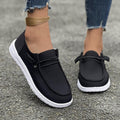 Damen nan lässige Slip-On Sneaker-Halbschuhe mit geripptem Textilobermaterial und elastischer Schnürung