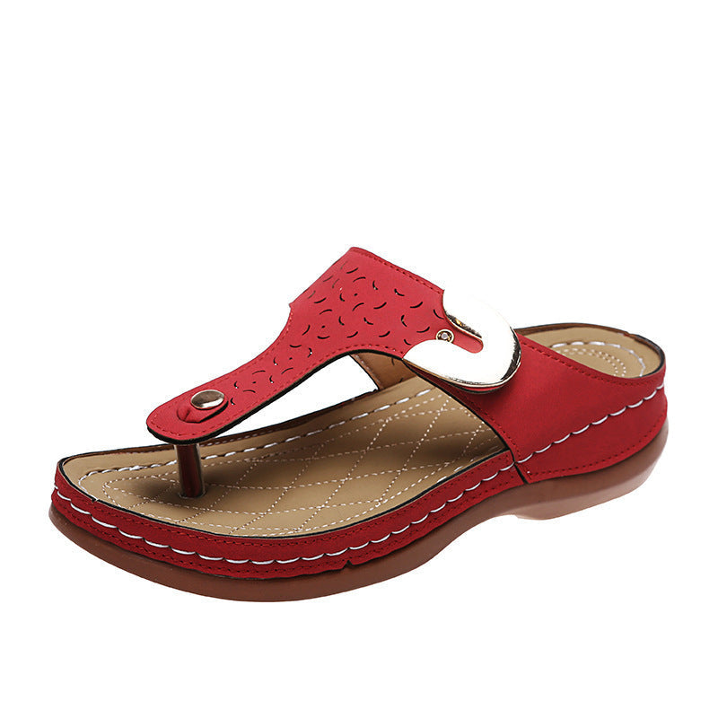 Damen Komfortable Zehentrenner-Sandalen mit modischem Riemen-Design Selmira