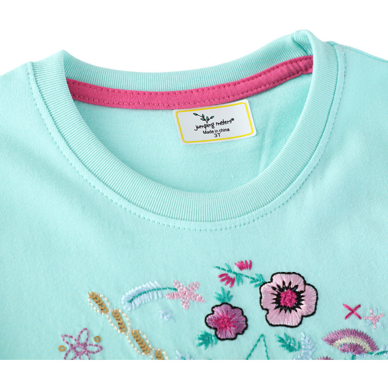 Mädchen Kurzarm Freizeitkleid mit bezauberndem Einhorn-Design