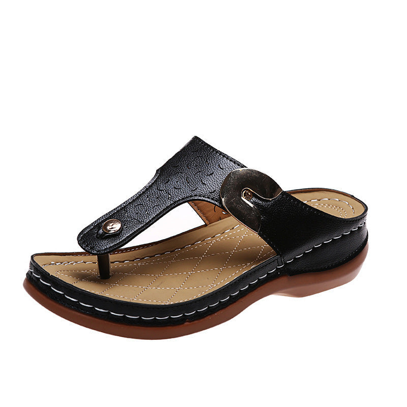 Damen Komfortable Zehentrenner-Sandalen mit modischem Riemen-Design Selmira