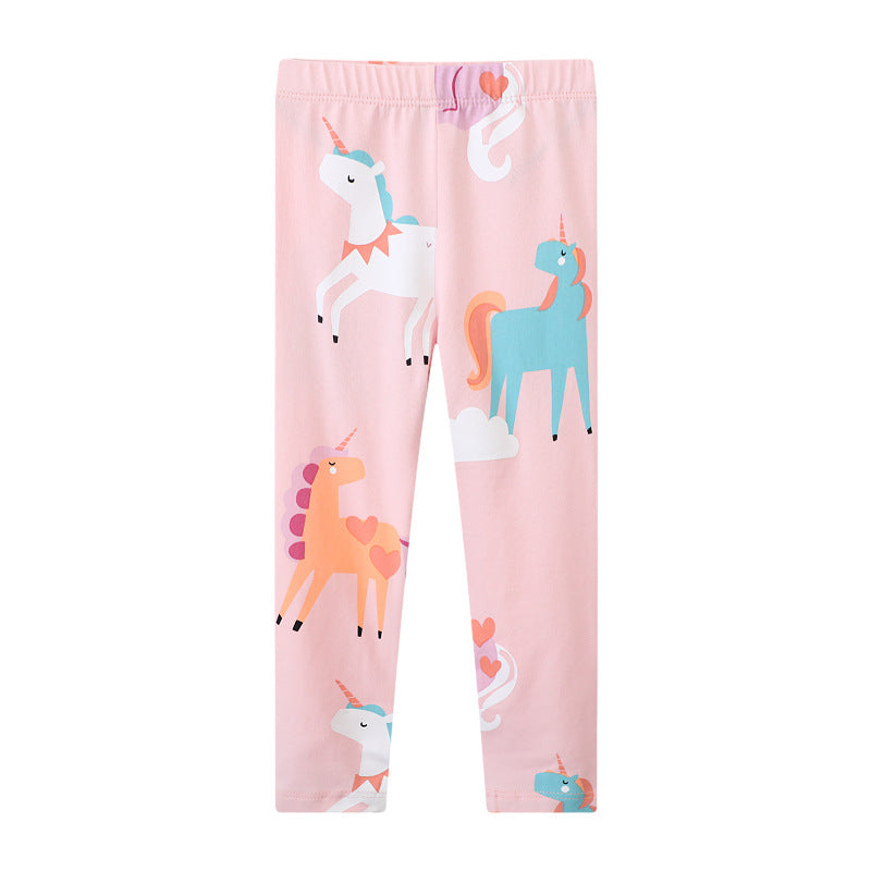 Mädchen Leggings mit bunten Einhorn-Designs
