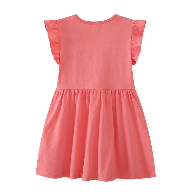 Mädchen Baumwollkleid mit verspieltem Tiermotiv