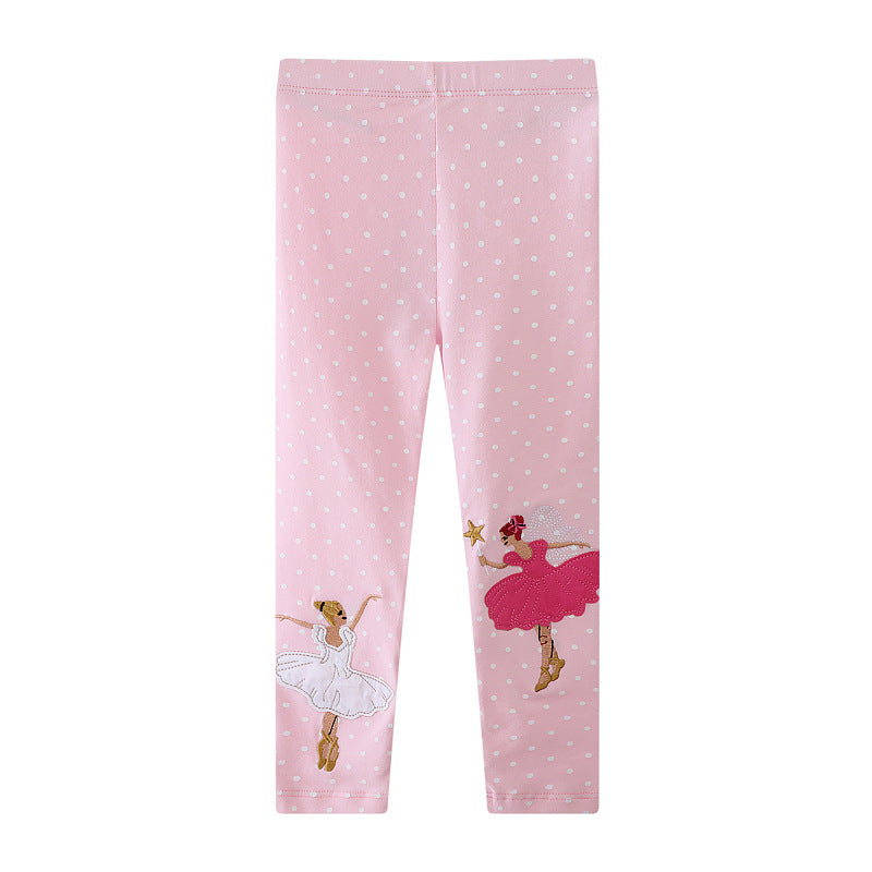 Mädchen Leggings mit zauberhaften Ballettapplikationen