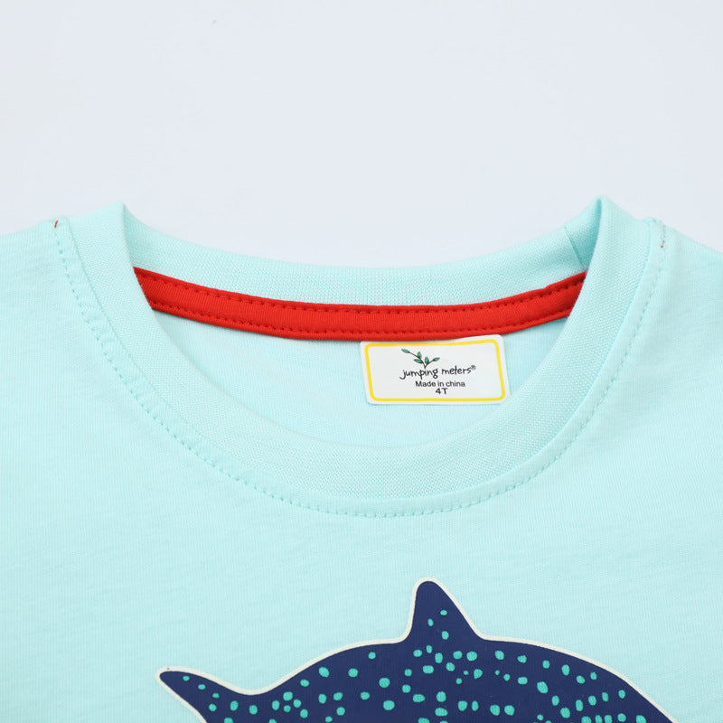 Kinder T-Shirt mit maritimen Haifischmotiven