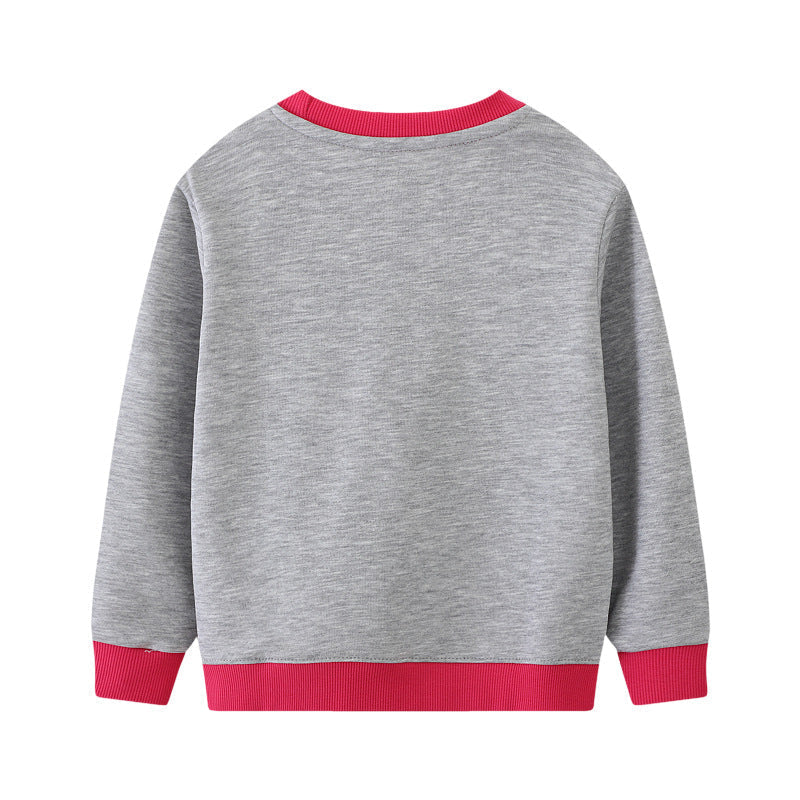 Mädchen Sweatshirt mit buntem Einhorn-Motiv
