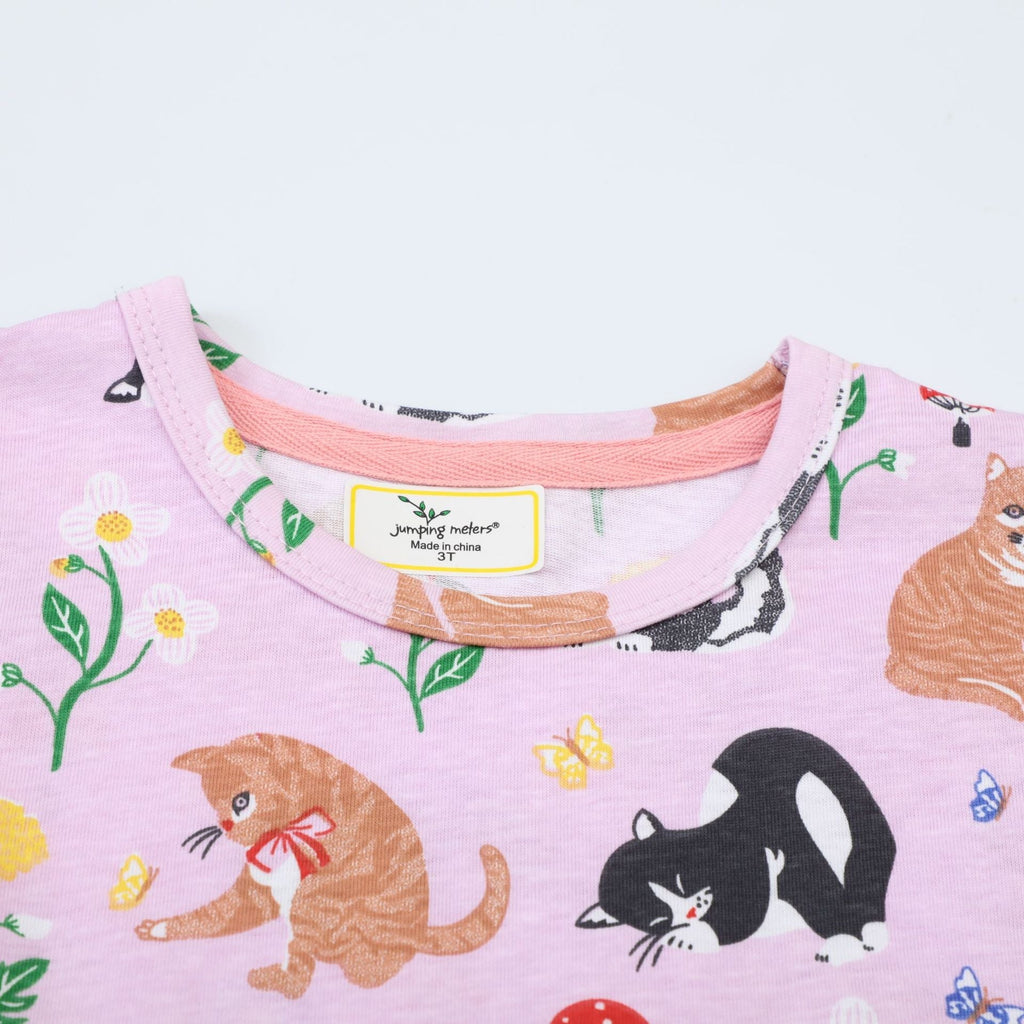 Mädchen T-Shirt Kleid mit kreativem Taschenmotiv
