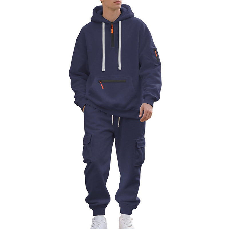 Herren nan utilitaristisches Kapuzenpullover und Cargo-Jogginghose Set