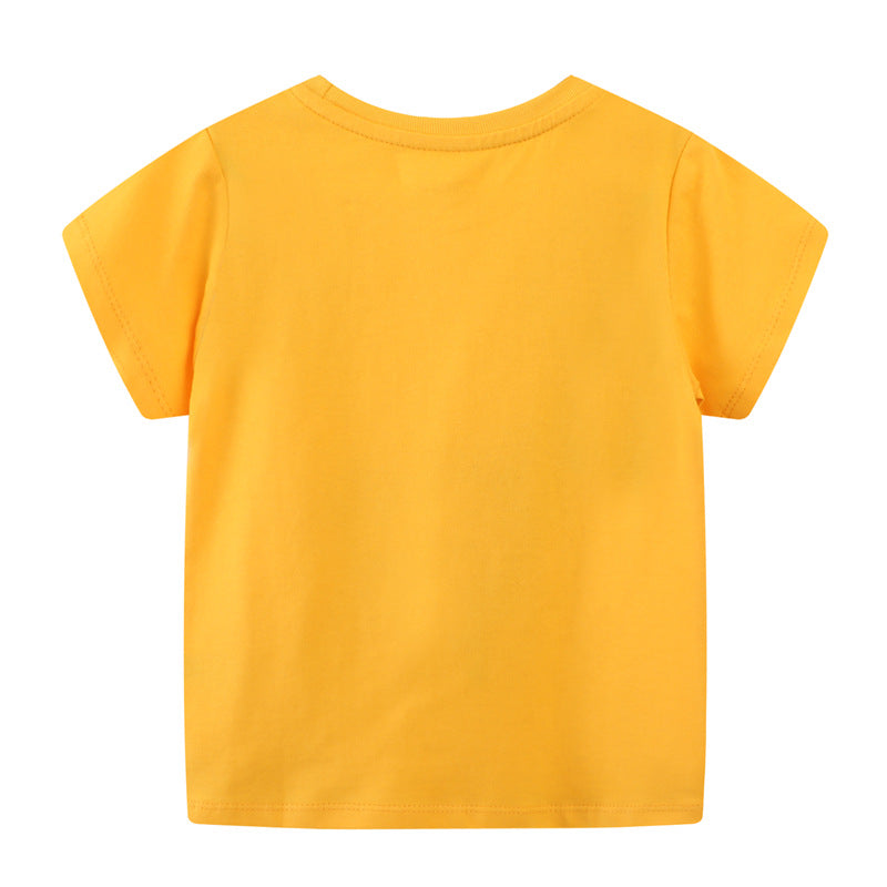 Mädchen T-Shirt mit buntem Einhorn- und Regenbogenmotiv