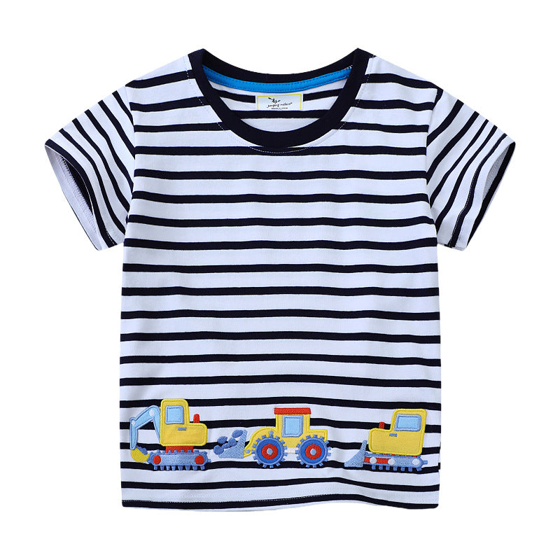 Jungen T-Shirt mit bezauberndem Baustellenfahrzeug-Design