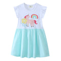 Mädchen Baumwollkleid mit zauberhaftem Einhorn-Motiv