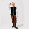 Unisex nan mittelalterliches Kinderkostüm Set mit Samtweste, geraffter Pluderhose und Renaissance-Details