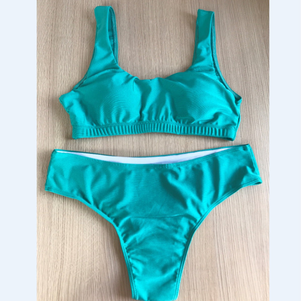Damen Bikini-Set mit tiefem Hosenbund und breiten Trägern Selmira