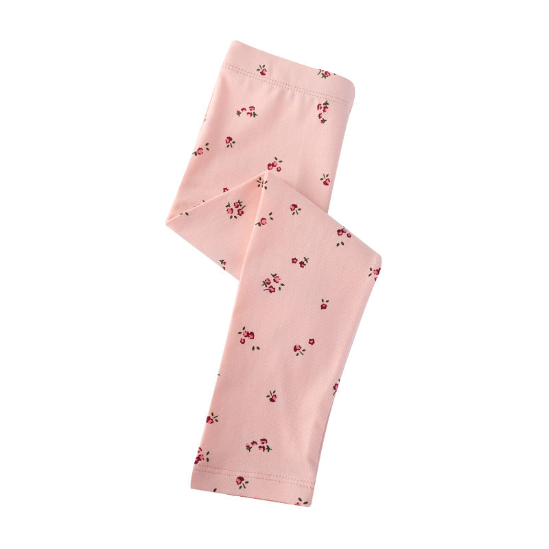 Mädchen Leggings mit zarten Blumenmustern