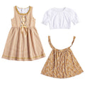 Damen nan traditionelles Trachtenkleid-Set mit geschnürtem Mieder, bestickter Puffbluse und abnehmbarer Schürze