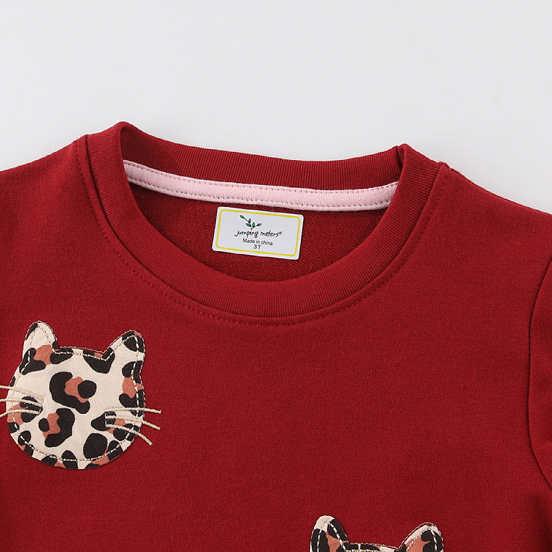 Mädchen Wohlfühlkleid mit Tierstickerei