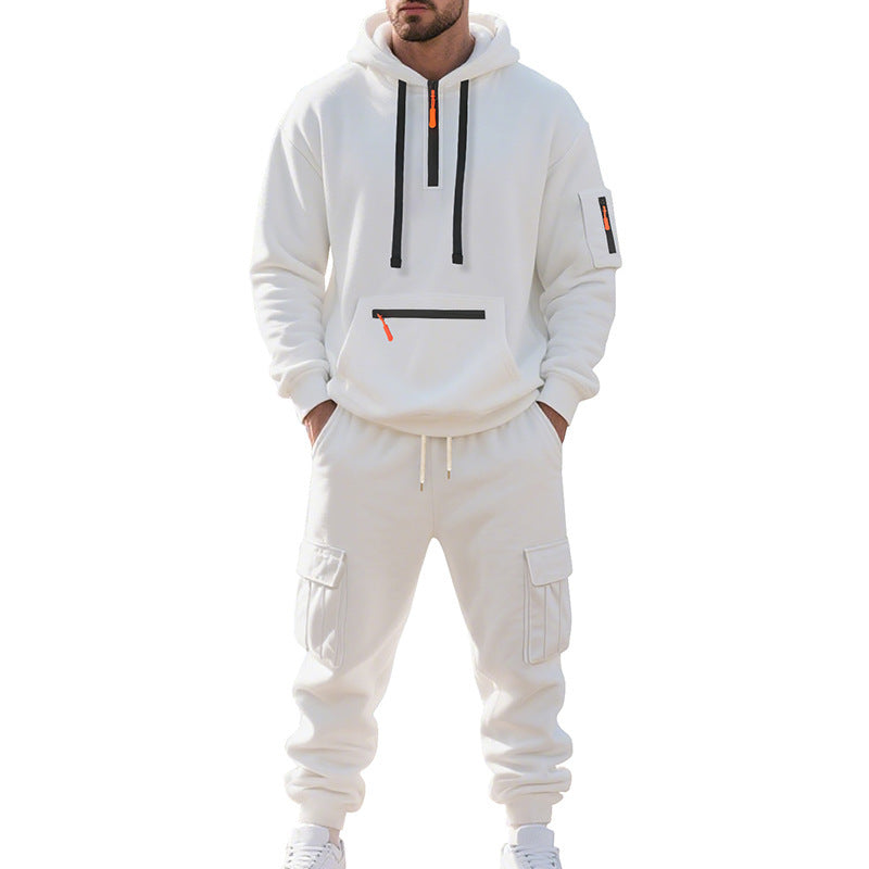 Herren nan utilitaristisches Kapuzenpullover und Cargo-Jogginghose Set