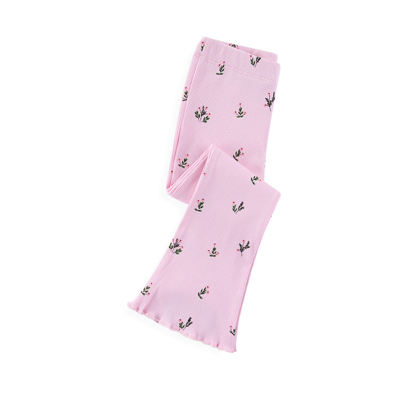 Mädchen Schlagleggings mit floralem Muster