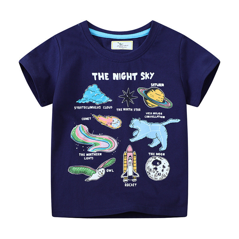 Jungen T-Shirt mit kreativem Weltraummotiv