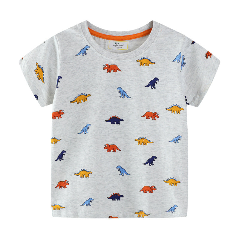 Kinder T-Shirt mit buntem Dinosauriermotiv