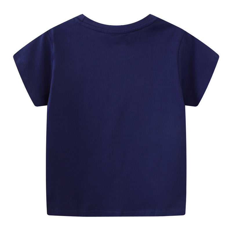 Jungen T-Shirt mit Dinosaurier-Skelett-Motiv