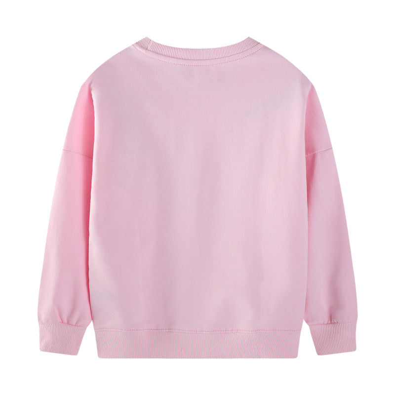 Mädchen Sweatshirt mit buntem Tier- und Motivdruck