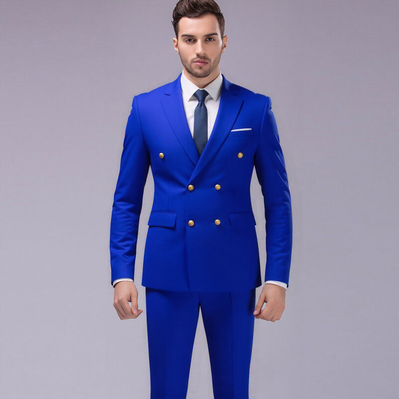 Herren nan doppelreihiges Abend-Sakko mit Zierknöpfen, schmaler Silhouette und eleganter Verarbeitung