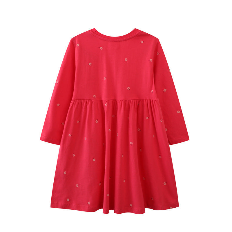 Mädchen Langarmkleid mit bezauberndem Einhorn-Design