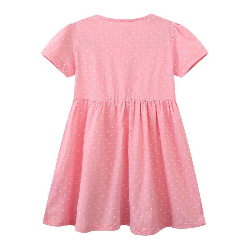Mädchen Sommerkleid mit niedlichen Tierapplikationen