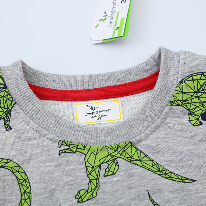 Kinder Sweatshirt mit kreativem Dinosaurier-Muster