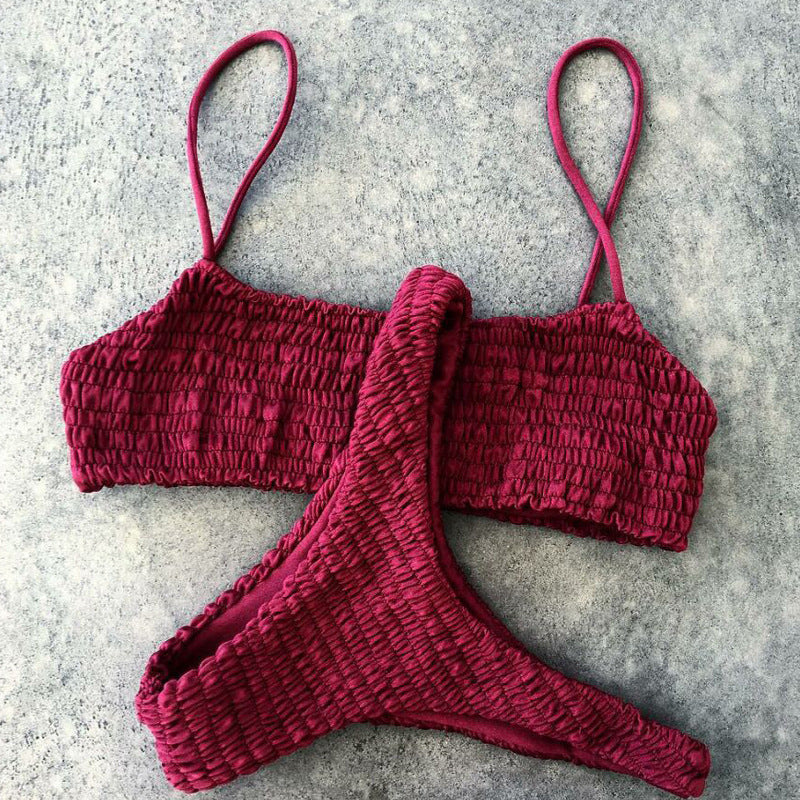 Damen Badeanzug-Set mit gerafftem Design Selmira
