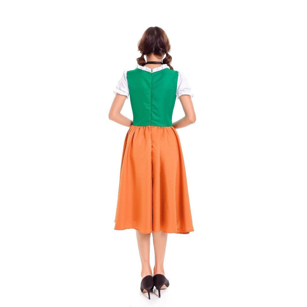 Damen nan traditionelles Dirndlkleid mit Schürze und geschnürtem Mieder