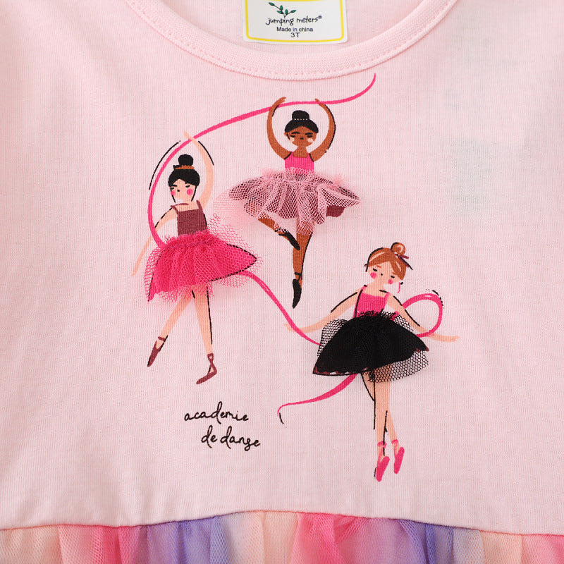 Mädchen Tüllkleid mit Ballerina-Motiv